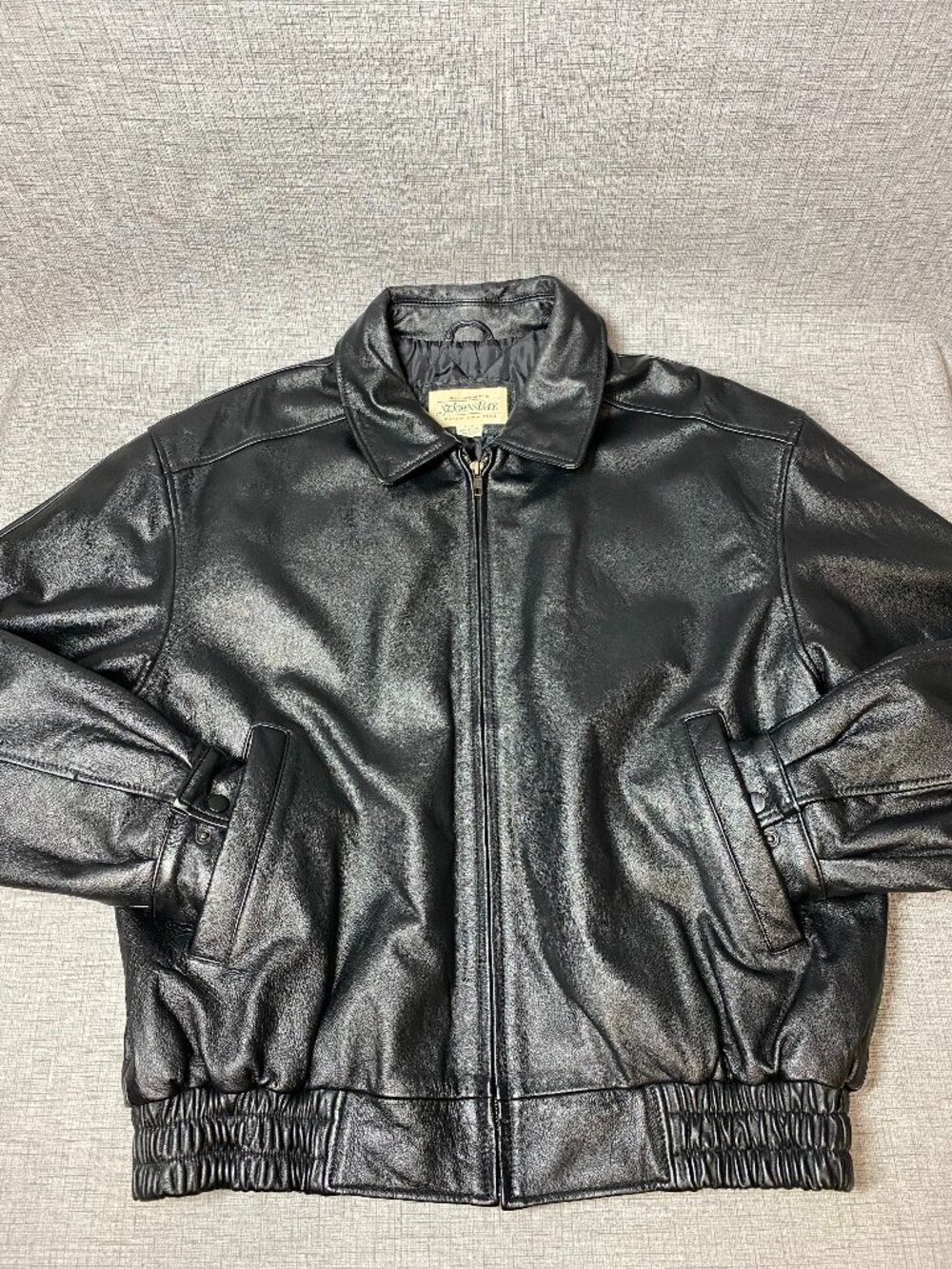 VTG St John's Bay Oversized Leather bomber jacket